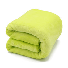 Load image into Gallery viewer, Light Thin  Mechanical Wash flannel Blanket Plaids super warm soft blankets throw on Sofa/Bed/ Travel patchwork solid Bedspread