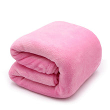 Load image into Gallery viewer, Light Thin  Mechanical Wash flannel Blanket Plaids super warm soft blankets throw on Sofa/Bed/ Travel patchwork solid Bedspread
