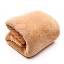 Load image into Gallery viewer, Light Thin  Mechanical Wash flannel Blanket Plaids super warm soft blankets throw on Sofa/Bed/ Travel patchwork solid Bedspread