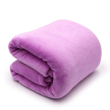 Load image into Gallery viewer, Light Thin  Mechanical Wash flannel Blanket Plaids super warm soft blankets throw on Sofa/Bed/ Travel patchwork solid Bedspread