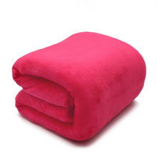 Load image into Gallery viewer, Light Thin  Mechanical Wash flannel Blanket Plaids super warm soft blankets throw on Sofa/Bed/ Travel patchwork solid Bedspread
