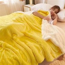 Load image into Gallery viewer, Green fleece blankets and throws Adult Thick Warm winter Blankets Home Super Soft duvet luxury solid Blankets On twin Bedding