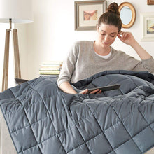 Load image into Gallery viewer, 6.8kg/9kg Weighted Blanket Adult Full Queen Size Cotton cover heavy blanket reduce Anxiety quilt for bed sofa winter comforter