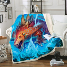 Load image into Gallery viewer, Bedding Outlet Dinosaur Fluffy Blanket Jurassic Soft Blanket Boys 3D Animal Sherpa Blanket Tyrannosaurus Bedding Cobertor 004